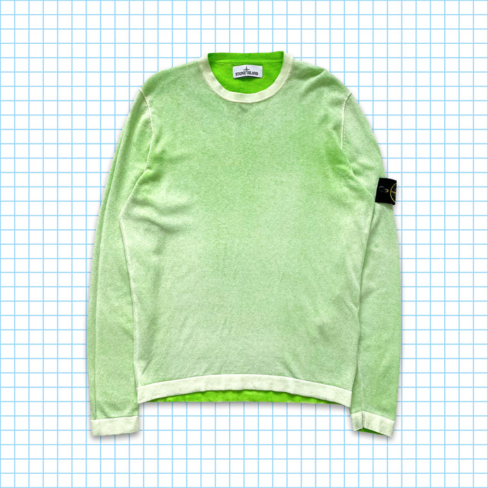 Stone Island Volt Green Knitted Crew SS14’ - Medium / Large