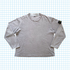 Stone Island Grey Ribbed Crewneck AW03' - Extra Large