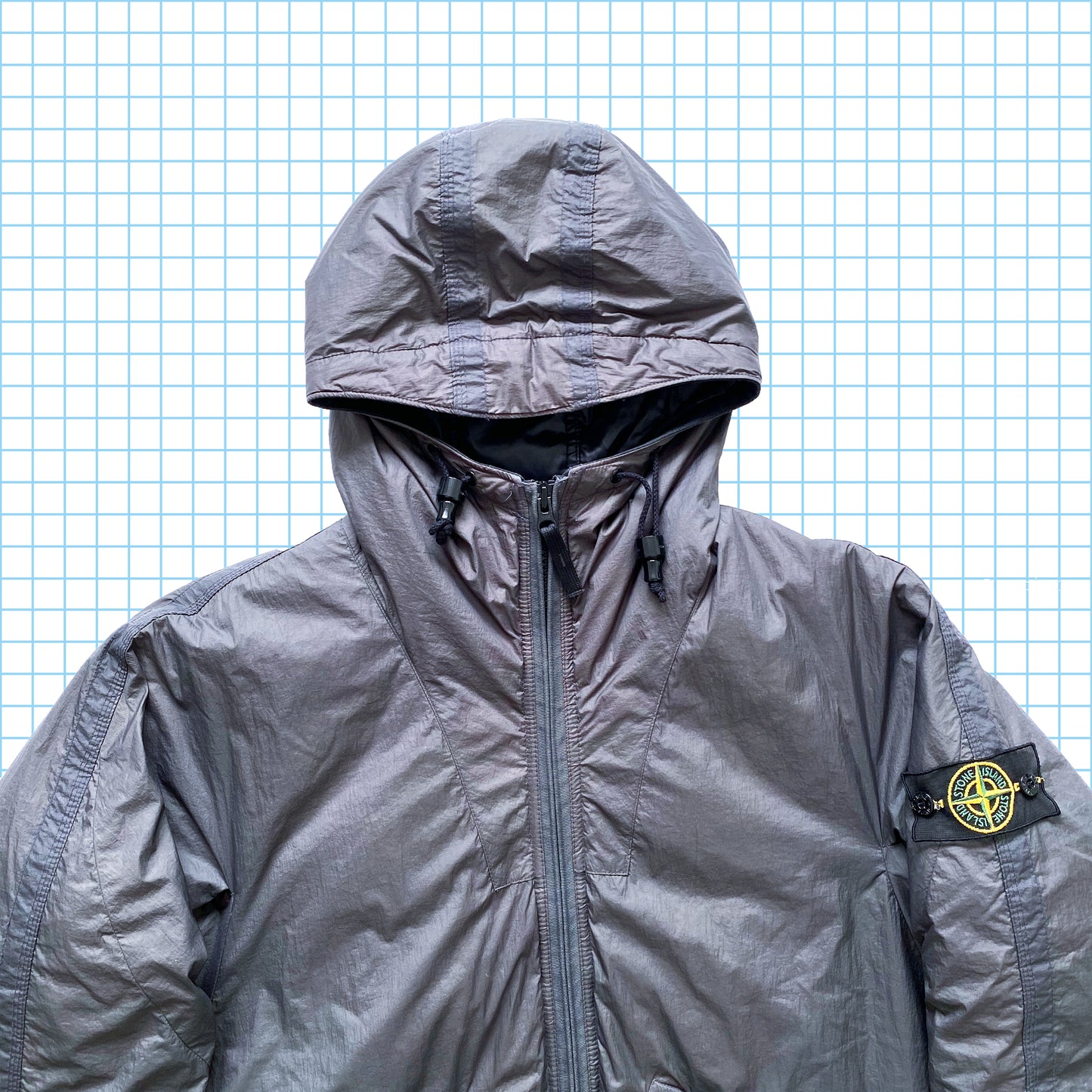 Stone Island Mesh Badge Nylon Down Jacket AW09’ - Large