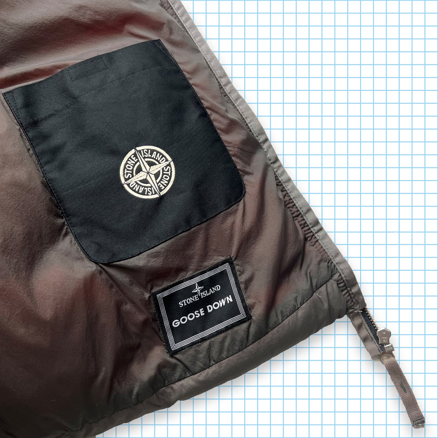 Stone Island Opaque Nylon Tela Goose Down Puffer Jacket AW07' - Extra Large