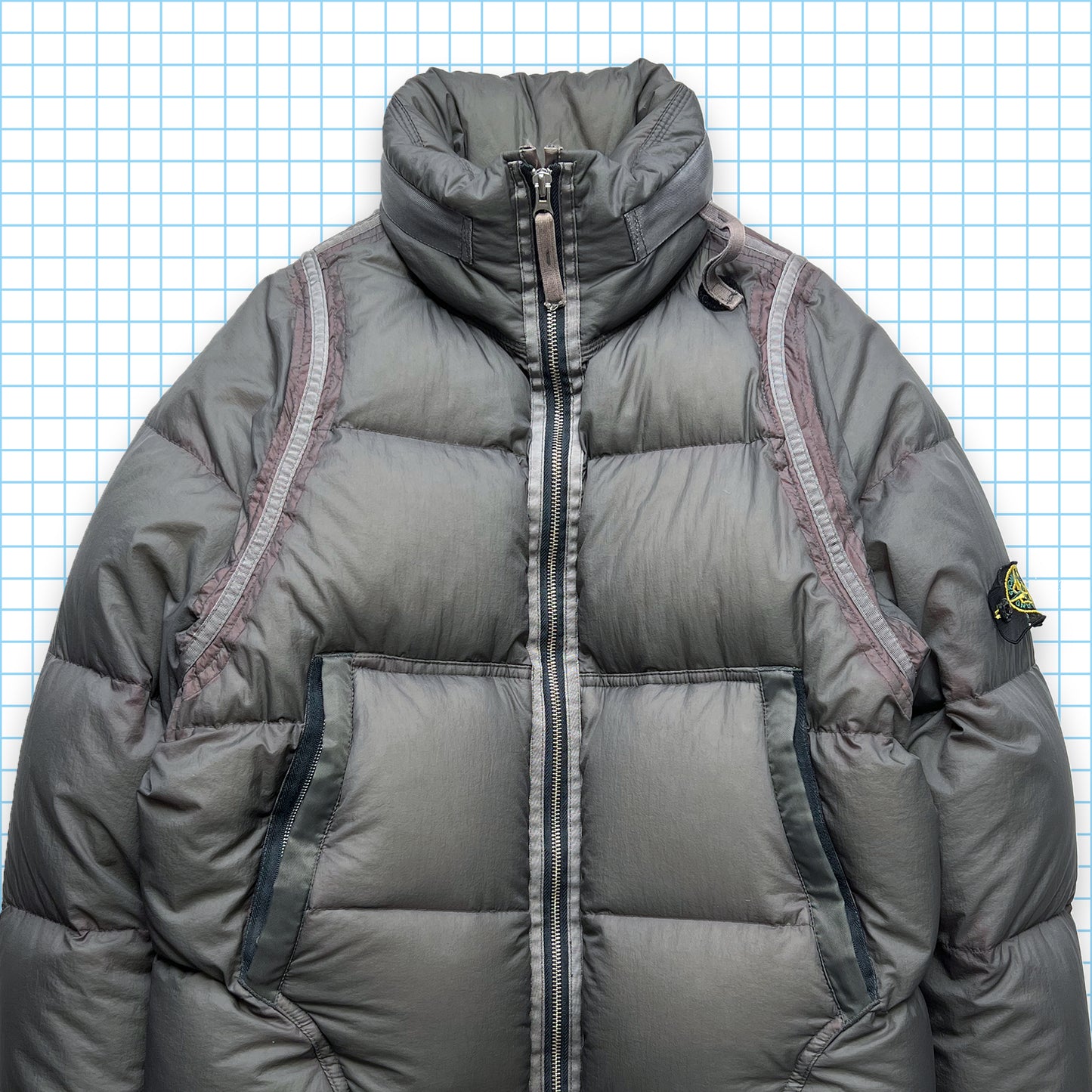 Stone Island Opaque Nylon Tela Goose Down Puffer Jacket AW07' - Medium