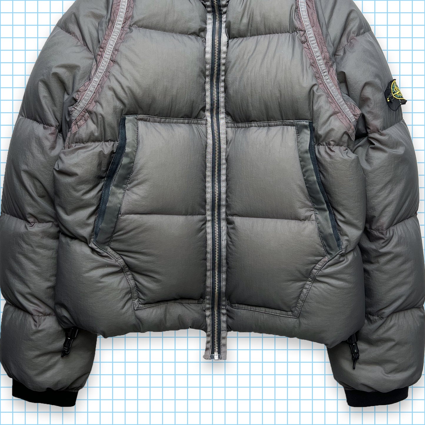 Stone Island Opaque Nylon Tela Goose Down Puffer Jacket AW07' - Medium