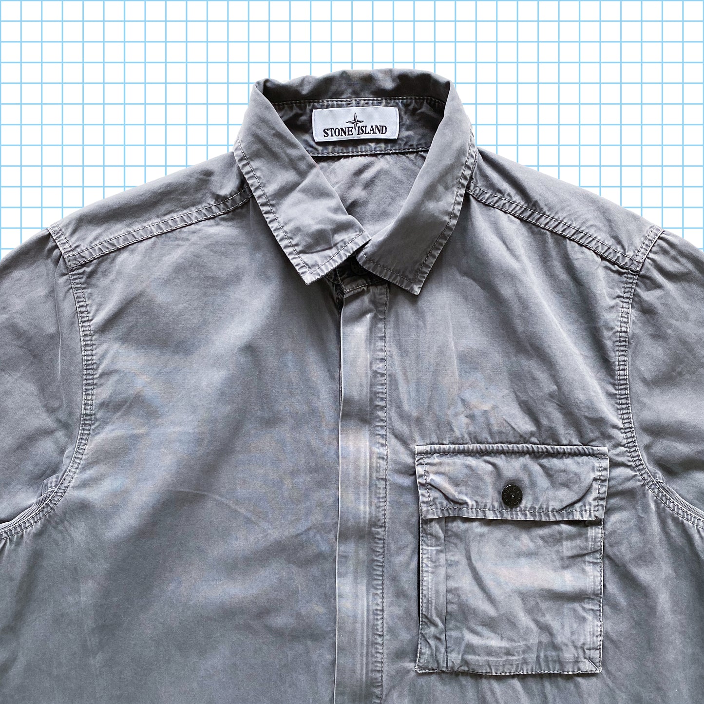 Surchemise lourde Stone Island Gun Metal Gris AW17' - Moyen