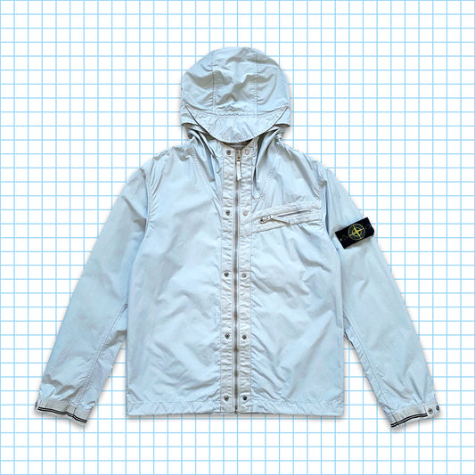 Stone Island Gris/Bleu Bébé Resinata Taped Shell Jacket SS09' - Moyen / Grand