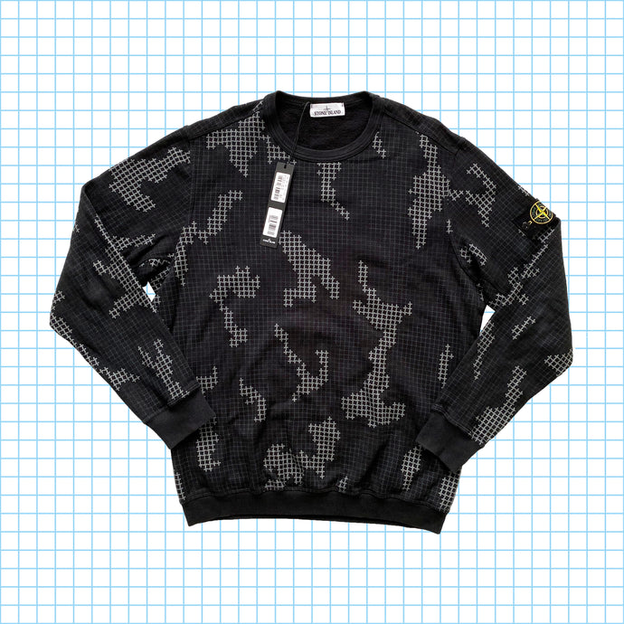 Stone Island Full Combat Grid Camo Crewneck AW17' - Extra Large