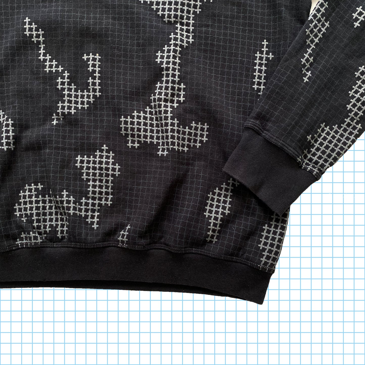 Stone Island Full Combat Grid Camo Crewneck AW17' - Extra Large