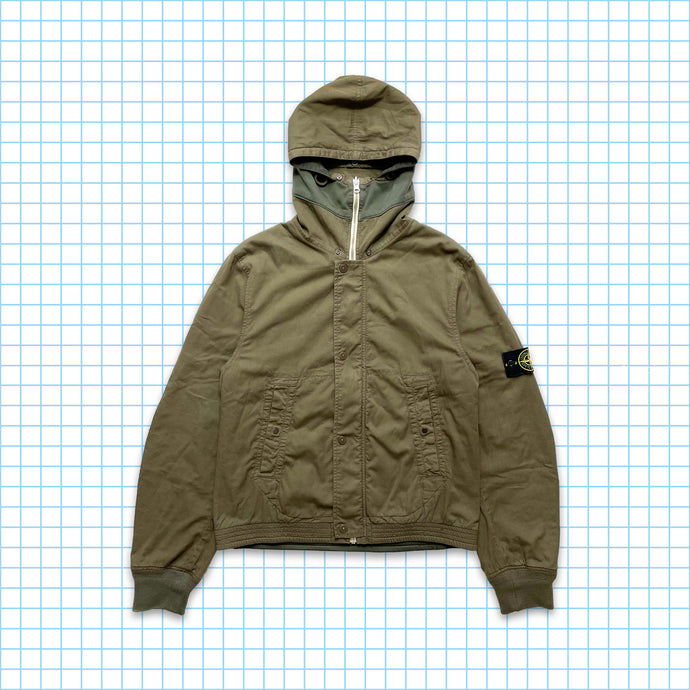 Stone Island フォレスト グリーン/カーキ リバーシブル テクニカル中間レイヤー 07-08 - ミディアム