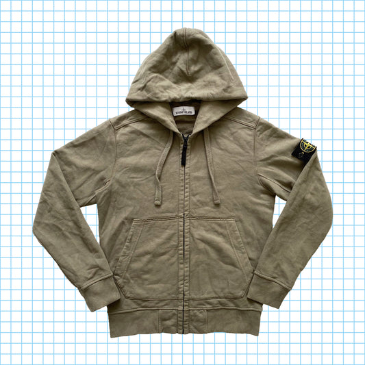 Stone Island Kaki Zip Sweat à capuche AW17' - Petit / Moyen