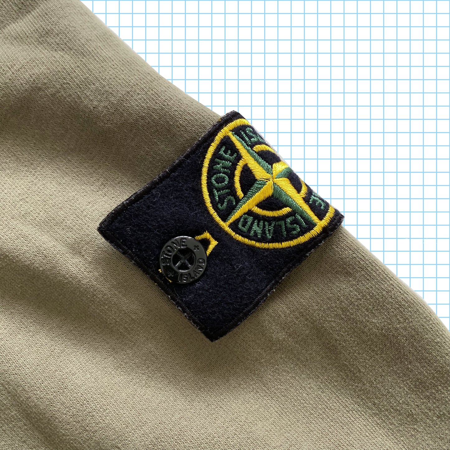 Stone Island Kaki Zip Sweat à capuche AW17' - Petit / Moyen
