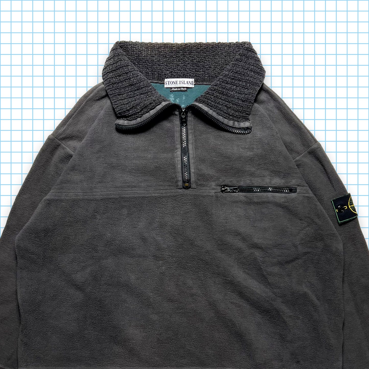 Vintage Stone Island Fleece Quarter Zip AW95' - Medium / Large