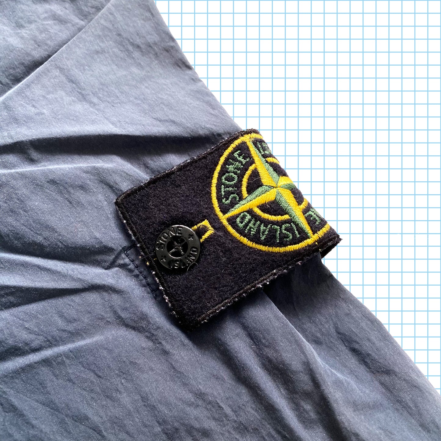 Surchemise à capuche amovible en métal et nylon Stone Island SS15' - Medium