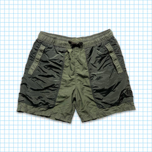 Stone Island Khaki Green Nylon Metal Swim Shorts - Small / Medium