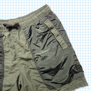 Stone Island Khaki Green Nylon Metal Swim Shorts - Small / Medium