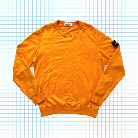 Pull ras du cou orange vif Stone Island - Grand