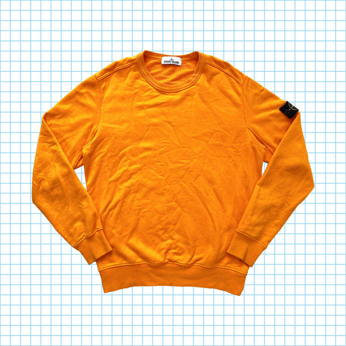 Stone Island Bright Orange Crewneck - Large