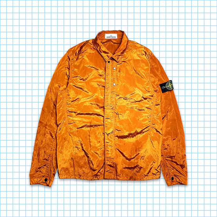 Stone Island Burnt Orange Nylon Metal Over Shirt SS16’ - Large