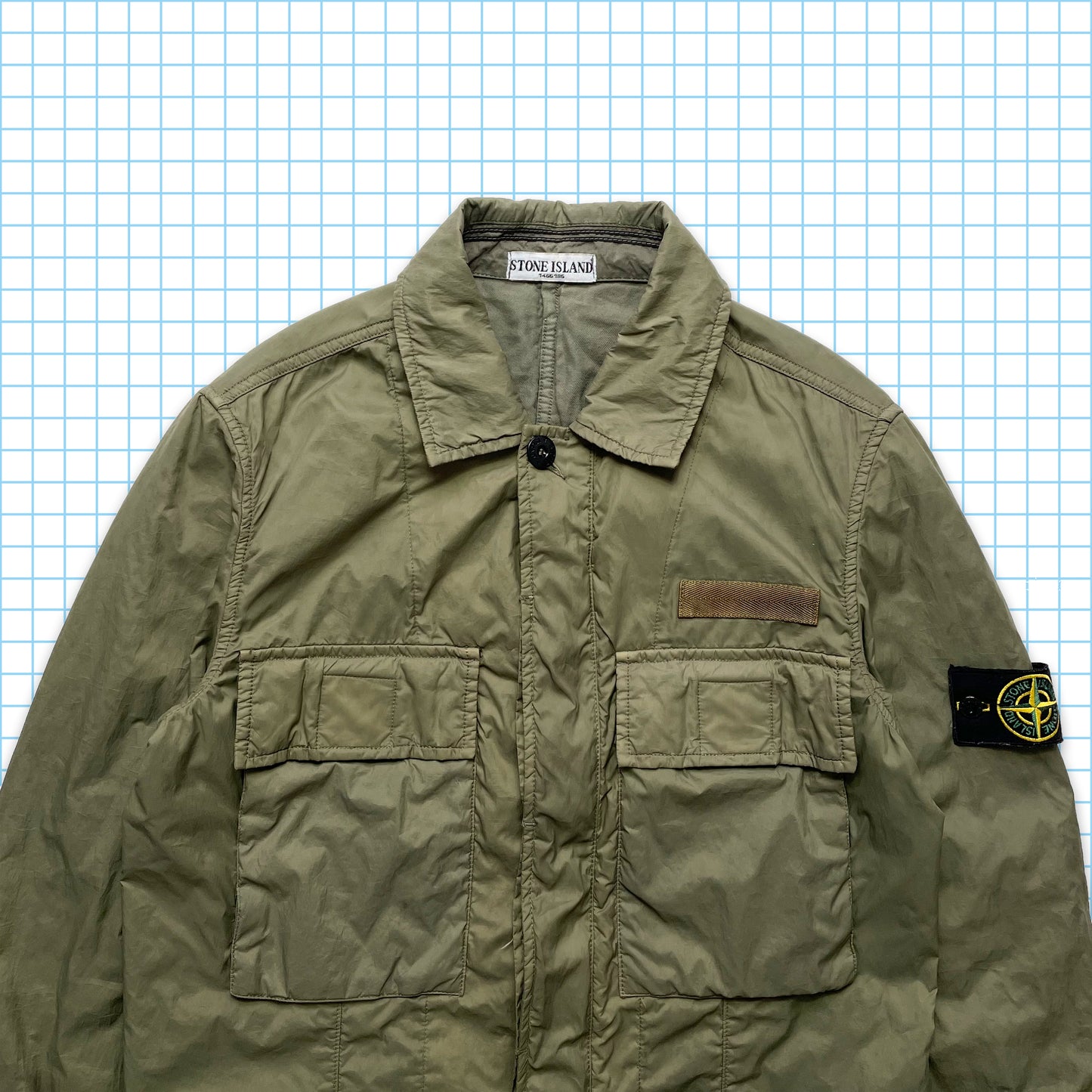 Stone Island Soft Outer Nylon Double Breast Pocket Jacket AW08' - Medium