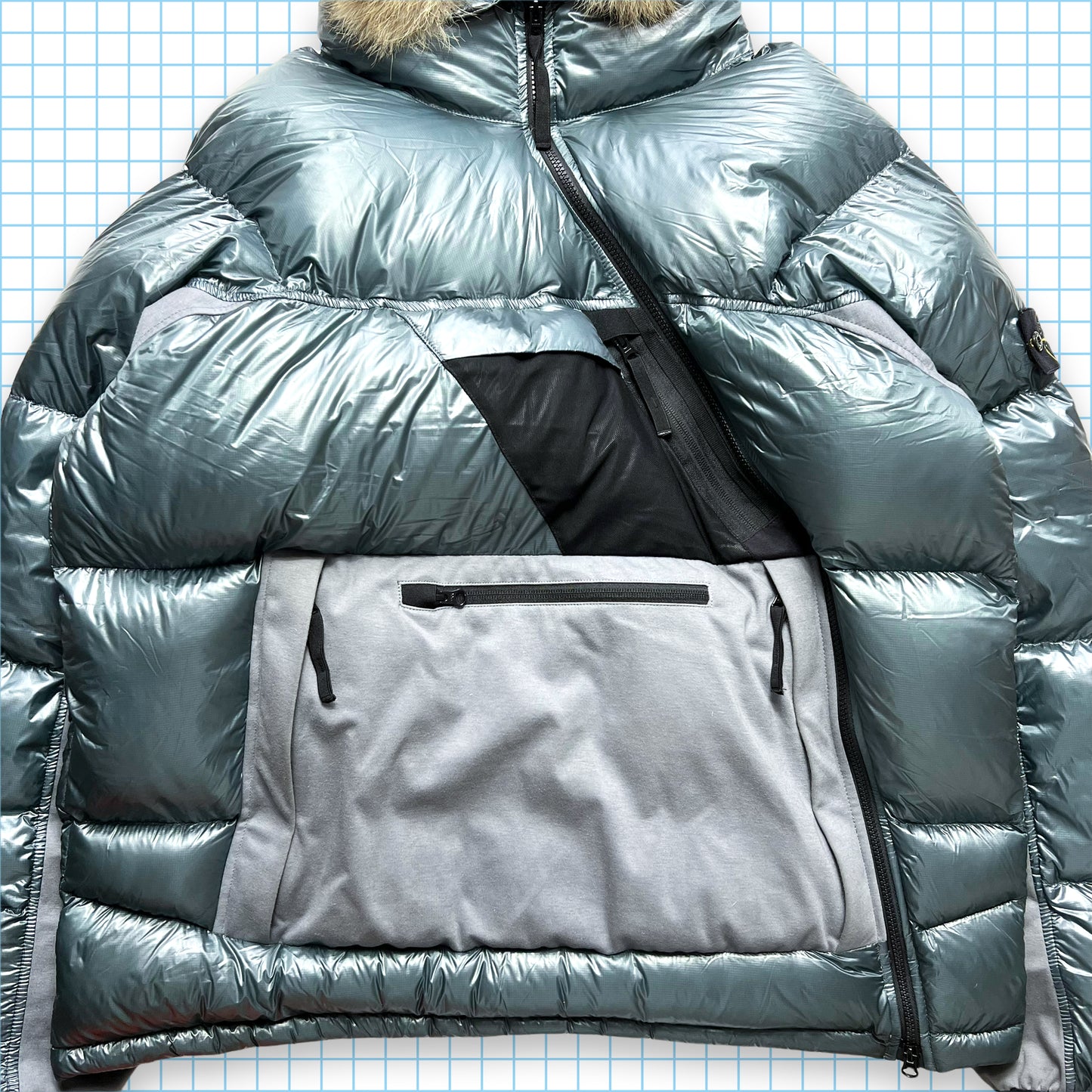Stone Island Pertex Quantum Y Down Fur Hood Jacket AW17 '- Extra Large