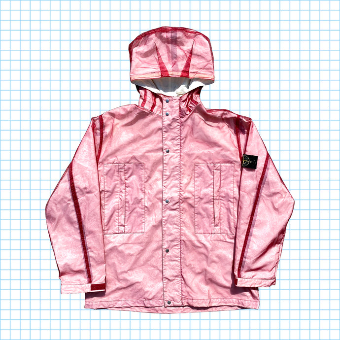 Veste à membrane extérieure en maille rose Stone Island SS01' - Extra Large