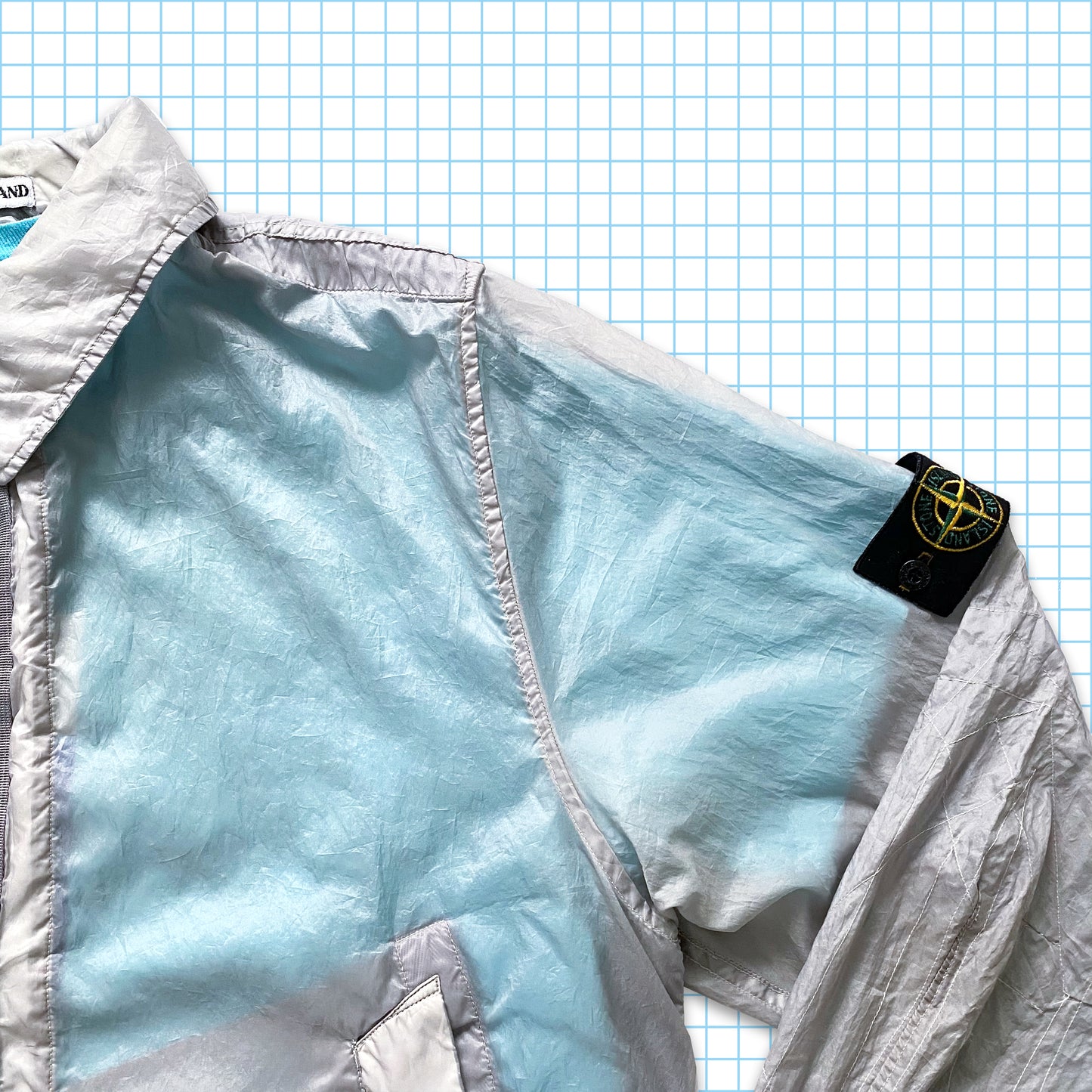 Veste de parachute en polyuréthane et nylon Stone Island SS07' - Très grand