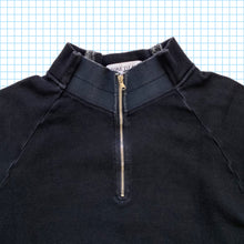 Load image into Gallery viewer, Vintage Stone Island Black Heavy Ribbed Quarter Zip - Large / Extra Large