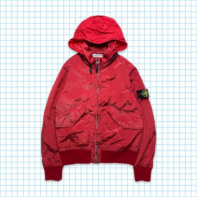 Surchemise en métal en nylon rouge métallisé Stone Island - Petit