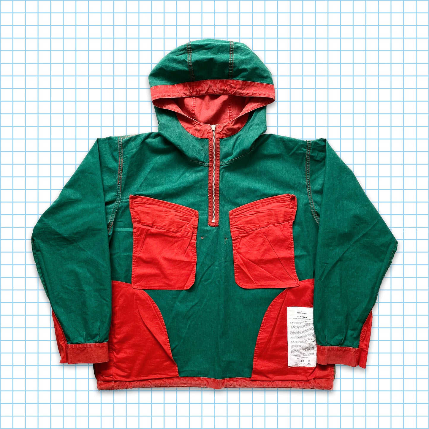 Stone Island 30th Anniversary Red Tela Stella - Extra Large