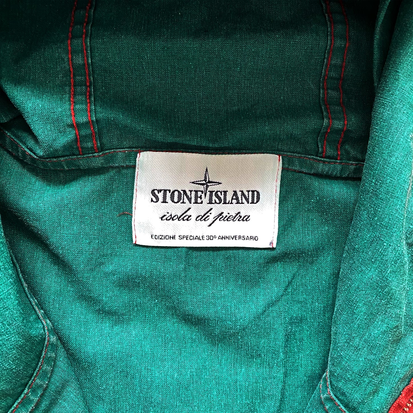 Stone Island 30th Anniversary Red Tela Stella - Extra Large