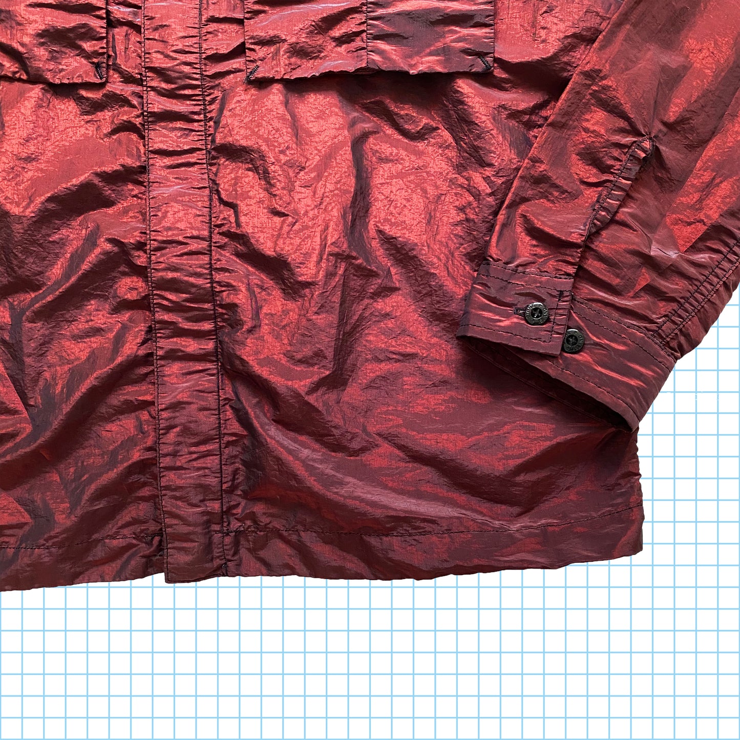 Trame métallique en nylon rouge Stone Island SS17' - Moyen / Grand