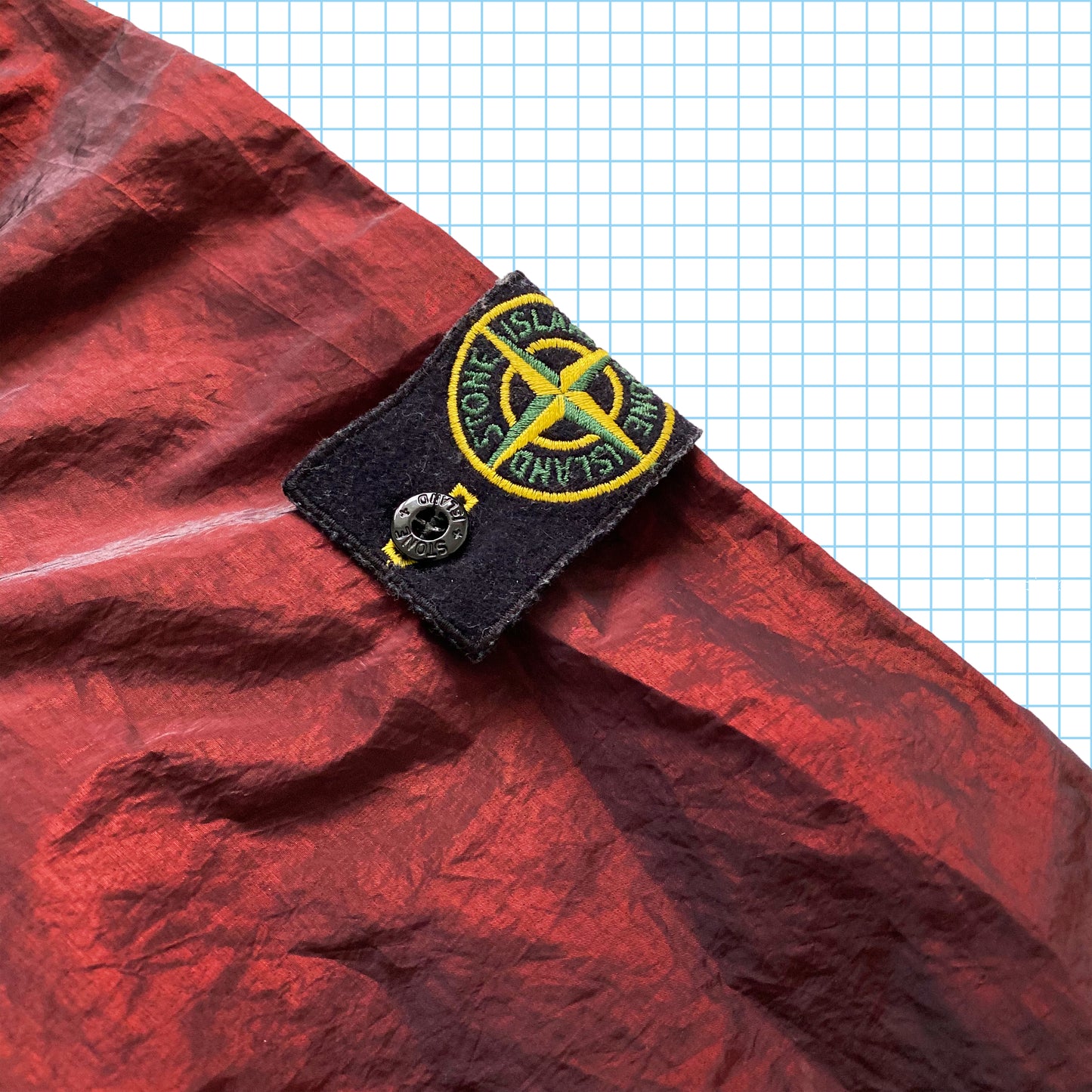 Trame métallique en nylon rouge Stone Island SS17' - Moyen / Grand
