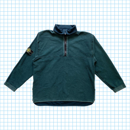 Vintage Stone Island Réversible Quart Zip Col Roulé AW97' - Extra Large