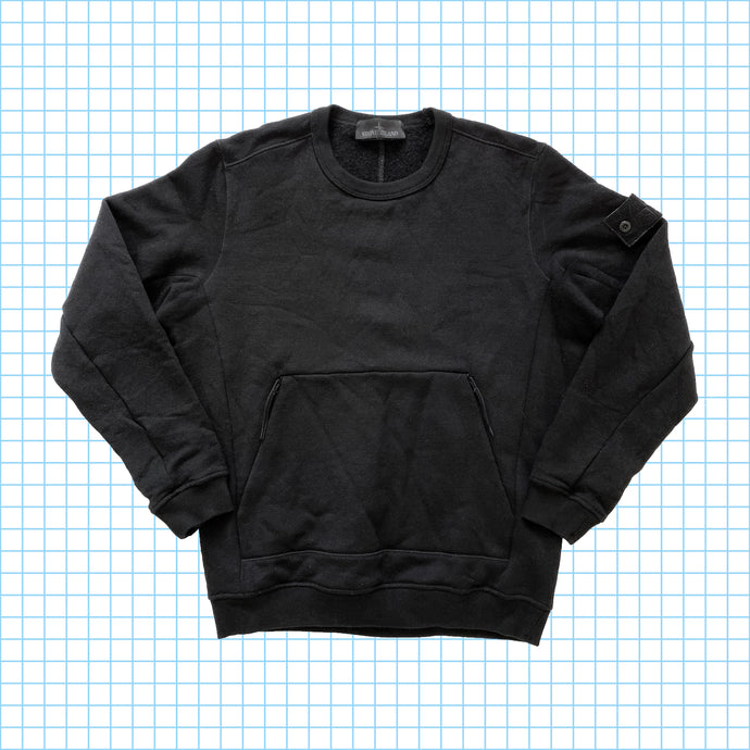 Stone Island Ghost Stealth Black Tonal Crewneck - Small / Medium