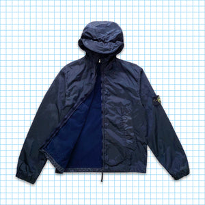 Stone Island ベロア裏地ミッドナイト ネイビー ナイロン シマー AW06' - Medium