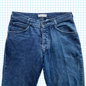 Vintage Late 90’s Stone Island Washed Midnight Navy Denim Jeans - 30/32” Waist
