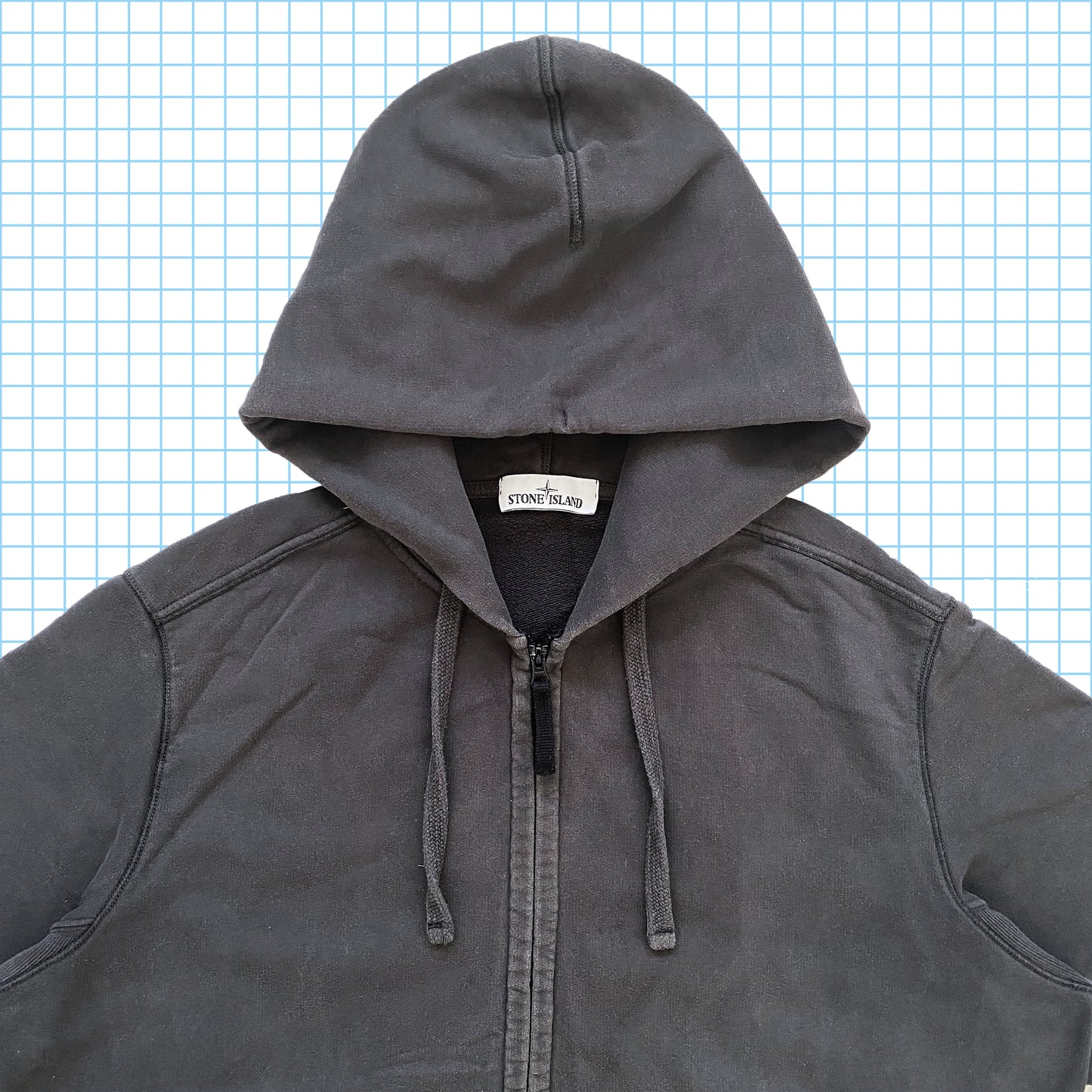 Stone Island Gun Metal Grey Washed Hoodie AW18’ - Extra Large / Extra Extra Large