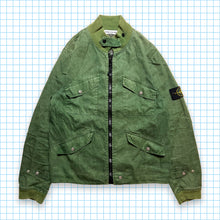 Load image into Gallery viewer, Early 00&#39;s Stone Island Multi Pocket Washed Forest Green Flight Jacket - Medium