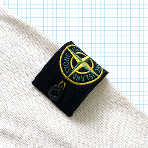 Stone Island - Crew en tricot fin à panneaux renforcés blancs SS04' - Extra Large