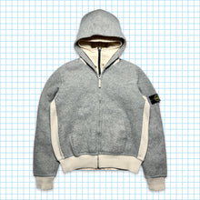 Load image into Gallery viewer, AW06&#39; Stone Island 2in1 Light Grey Wool Blend / Cotton Hooded Jacket - Medium / Large