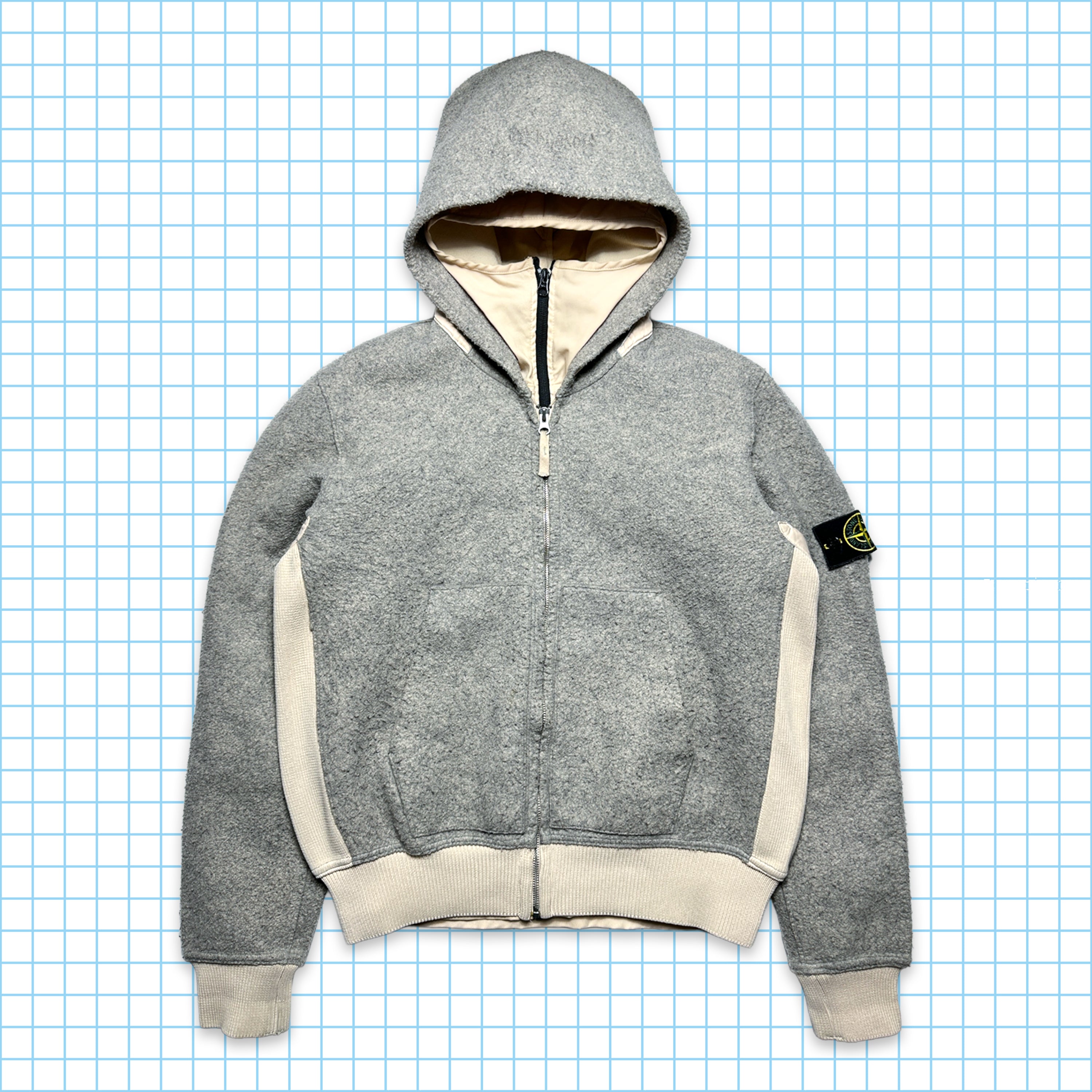 Stone island best sale grey marl hoodie