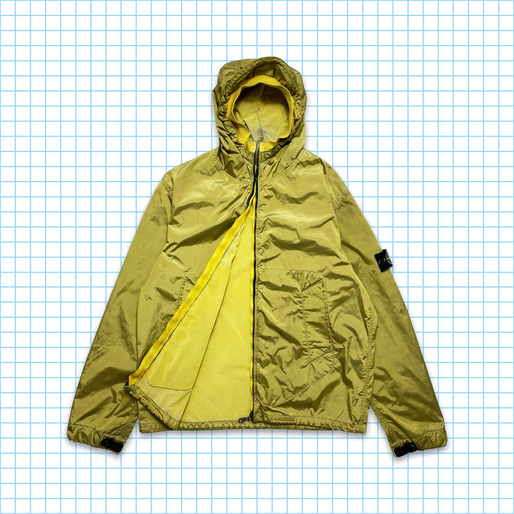 Stone Island Yellow Silk Lined Nylon Metal Shimmer Jacket AW08’ - Extra Large