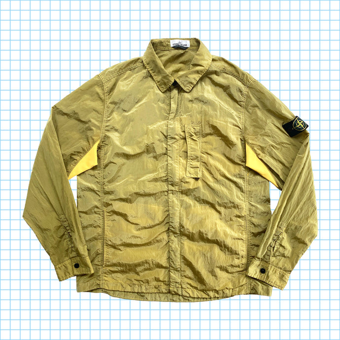 Surchemise Stone Island en nylon métal jaune - Extra Large