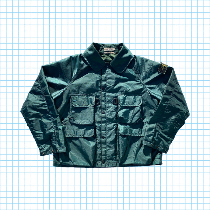 Veste scintillante avec anneau en D vert bouteille Stone Island 95'