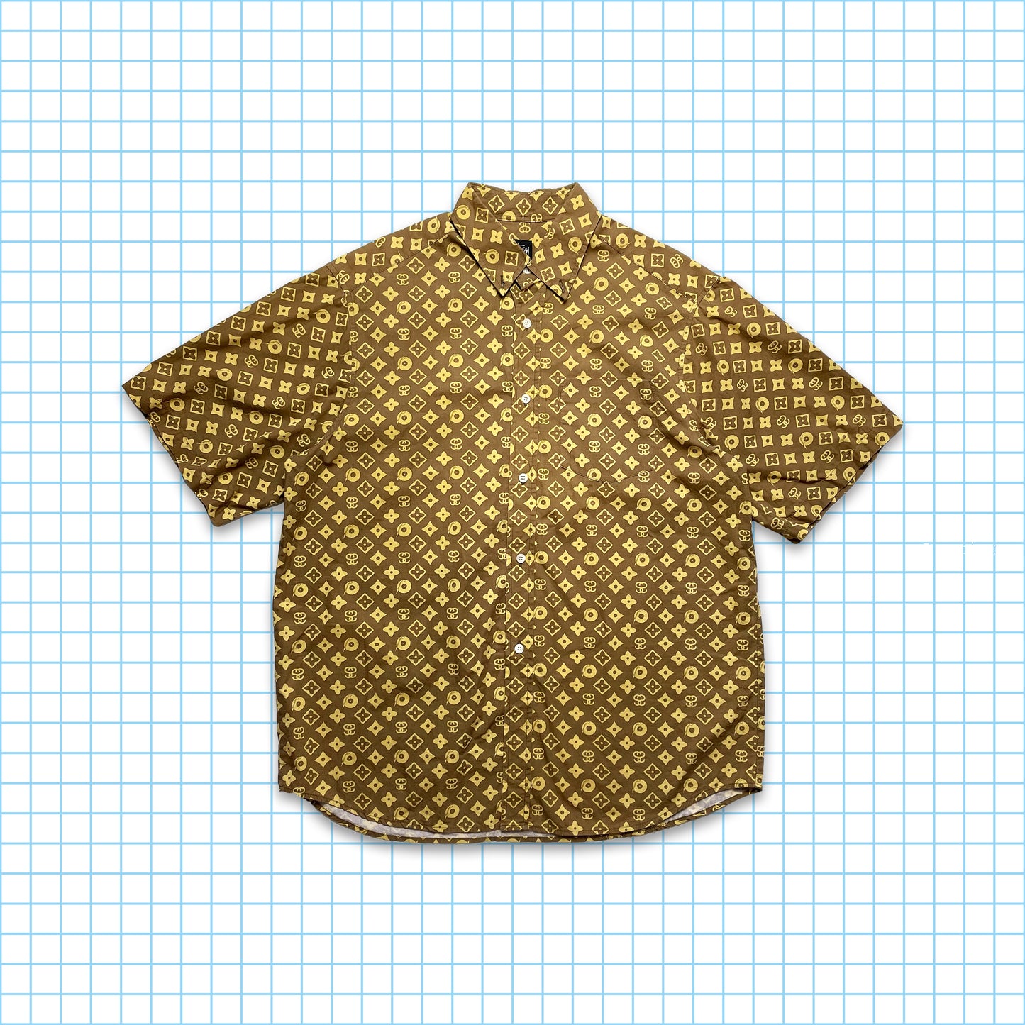 Vintage Stüssy Turntable Monogram Shirt - Large