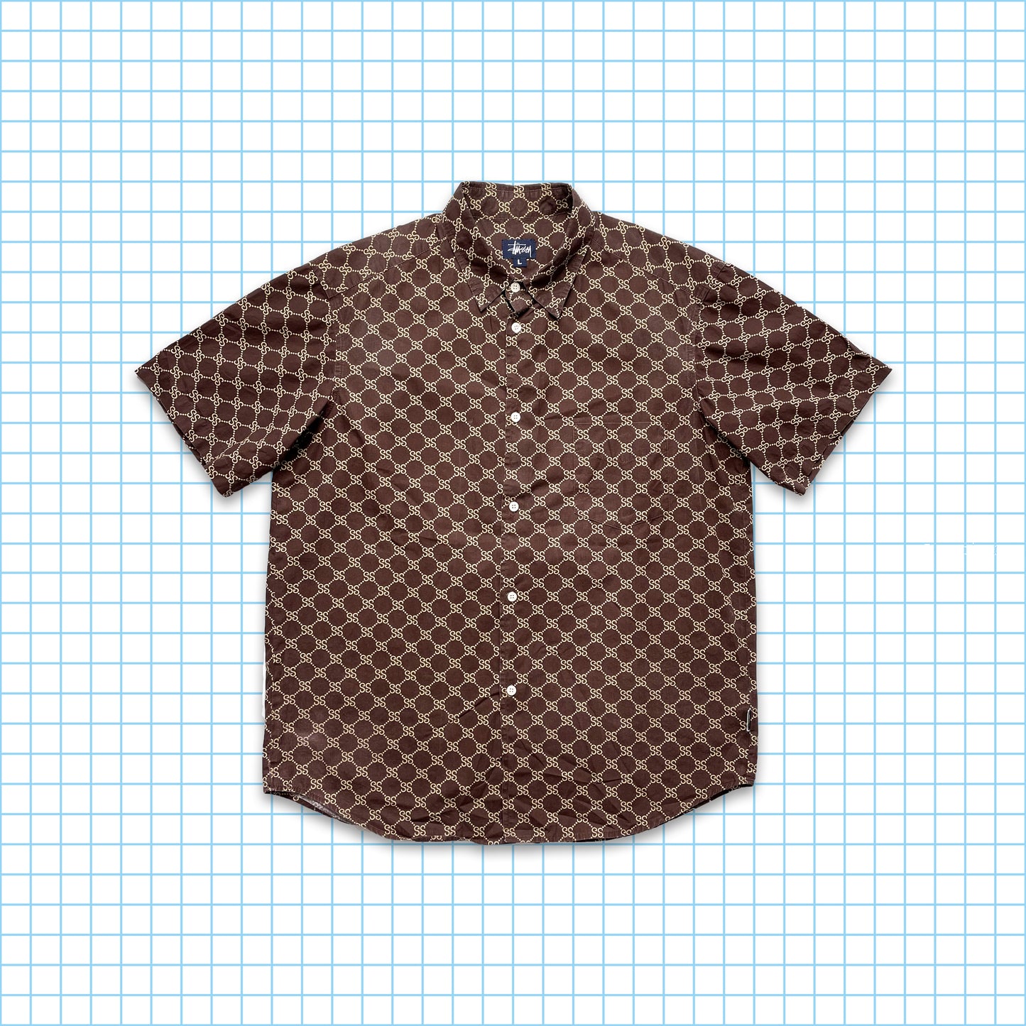 Vintage Stussy 'S' Monogram Shirt - Large