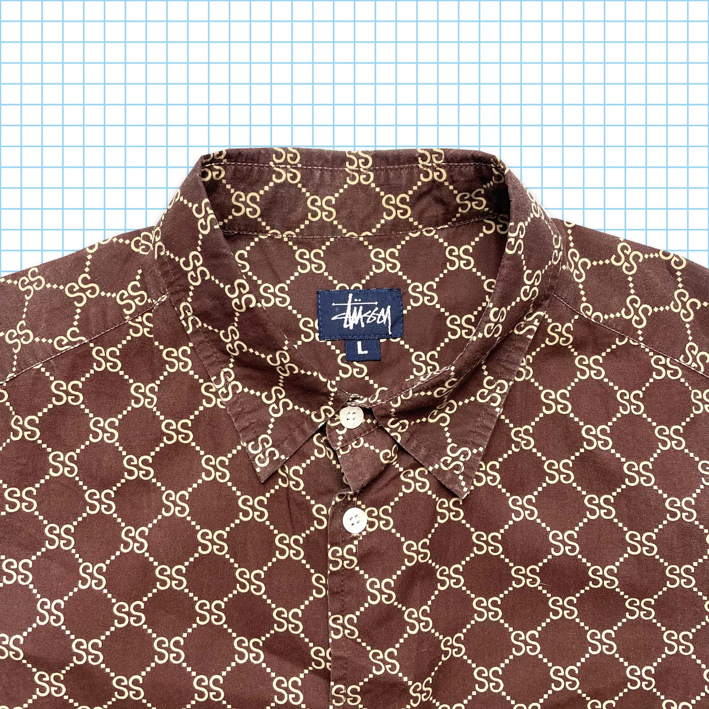 Vintage Stussy 'S' Monogram Shirt - Large