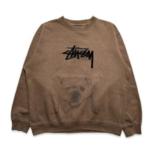 Load image into Gallery viewer, 1990&#39;s Stüssy Bulldog Spellout Crewneck - Medium / Large