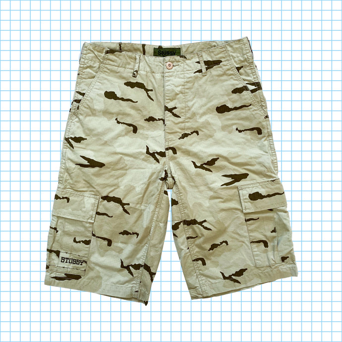 Short cargo Stüssy vintage camouflage désert