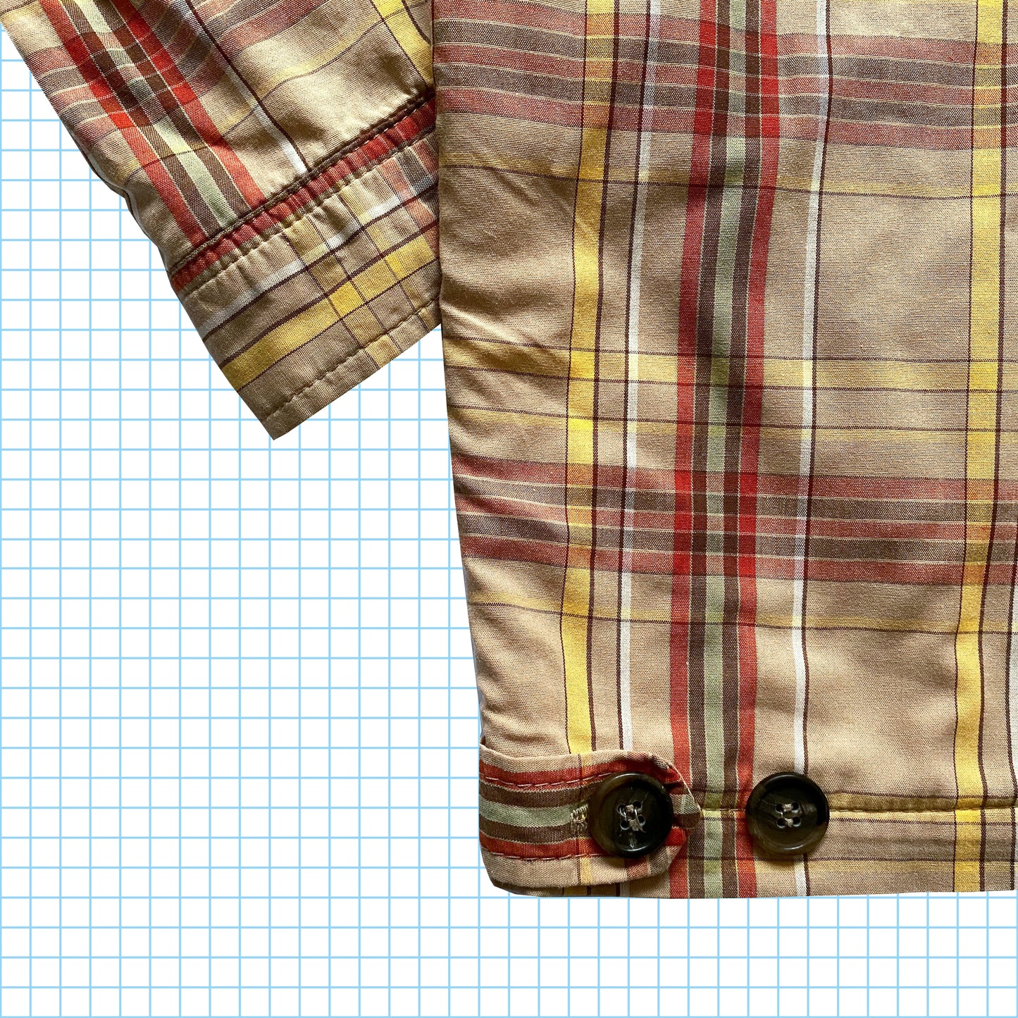 Veste Harrington Stüssy Check vintage des années 90
