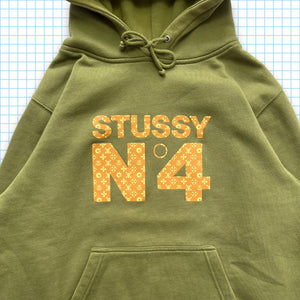 Vintage Stüssy Monogram Khaki Hoodie - Medium