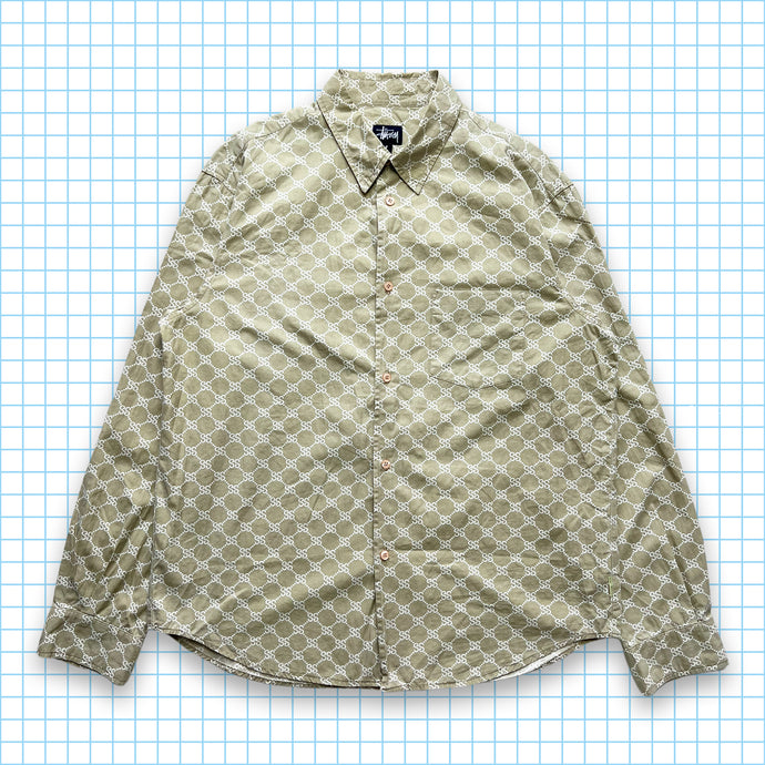 Chemise Monogramme Vintage Stussy 'S' - Grande